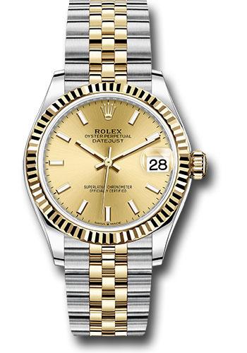Rolex Datejust 278273 Steel and Yellow Gold 31 Fluted Bezel - Champagne Index Dial - Jubilee Bracelet - chij Main image