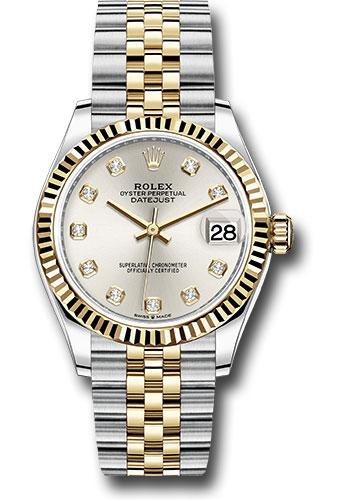 Rolex Datejust 278273 Steel and Yellow Gold 31 Fluted Bezel - Silver Diamond Dial - Jubilee Bracelet - sdj Main image