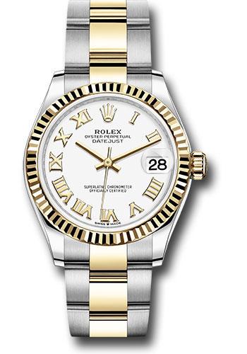 Rolex Datejust 278273 Steel and Yellow Gold 31 Fluted Bezel - White Roman Dial - Oyster Bracelet - wro Main image