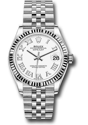 Rolex Datejust 278274 Steel and White Gold 31 Fluted Bezel - White Roman Dial - Jubilee Bracelet - wrj Main image
