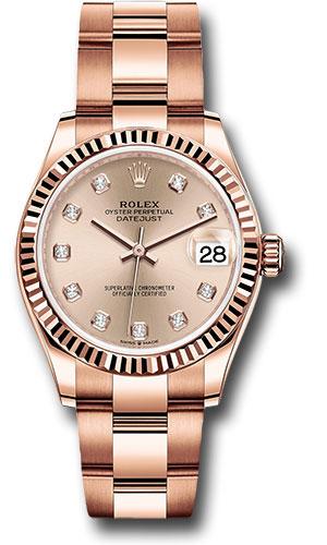 Rolex Datejust 278275 Everose Gold 31 Fluted Bezel - Rose Diamond Dial - Oyster Bracelet - rsdo Main image