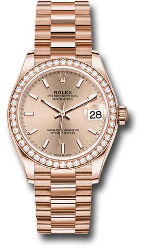 Rolex Datejust 278285RBR Everose Gold 31 Diamond Bezel - Rose Index Dial - President Bracelet - rsip Main image