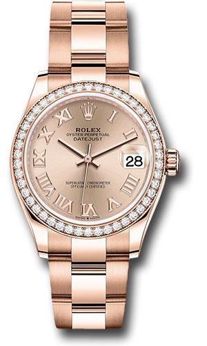 Rolex Datejust 278285RBR Everose Gold 31 Diamond Bezel - Rose Roman Dial - Oyster Bracelet - rsro Main image