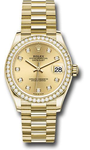 Rolex Datejust 278288RBR Yellow Gold 31 Diamond Bezel - Champagne Diamond Dial - President Bracelet - chdp Main image