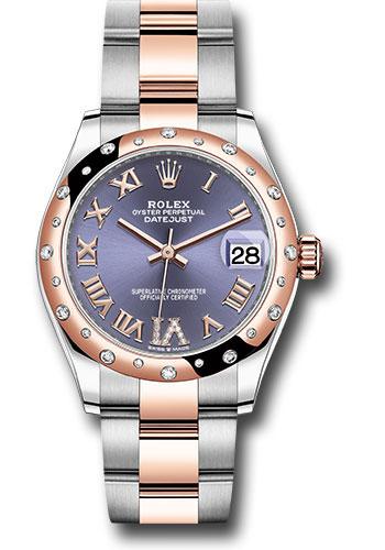 Rolex Datejust 278341RBR Steel and Everose Gold 31 24 Diamond Bezel - Chocolate Diamond Roman VI Dial - Oyster Bracelet - aubdr6o