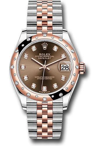 Rolex Datejust 278341RBR Steel and Everose Gold 31 24 Diamond Bezel - White Roman Dial - Jubilee Bracelet - chodj Main image