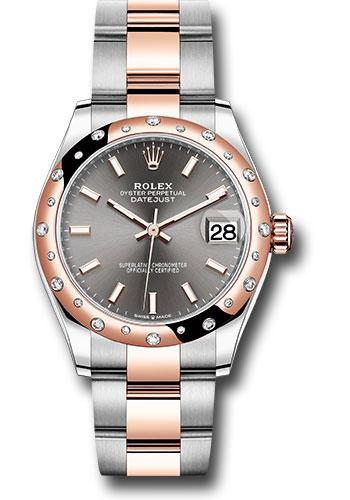 Rolex Datejust 278341RBR Steel and Everose Gold 31 24 Diamond Bezel - Dark Rhodium Index Dial - Oyster Bracelet - dkrhio Main image
