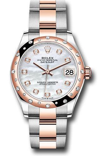 Rolex Datejust 278341RBR Steel and Everose Gold 31 24 Diamond Bezel - Silver Diamond Dial - Oyster Bracelet - mdo Main image