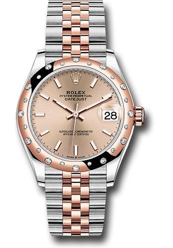 Rolex Datejust 278341RBR Steel and Everose Gold 31 24 Diamond Bezel - Rose Roman Dial - Jubilee Bracelet - roij Main image