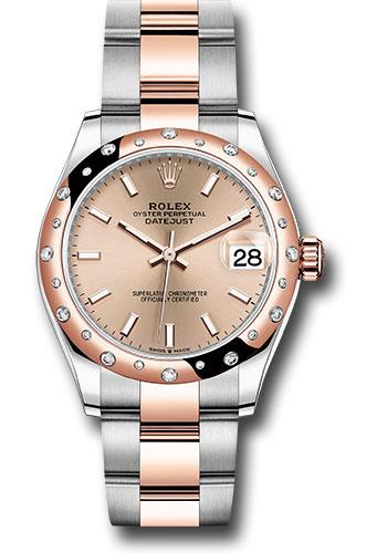 Rolex Datejust 278341RBR Steel and Everose Gold 31 24 Diamond Bezel - Rose Roman Dial - Oyster Bracelet - roio Main image