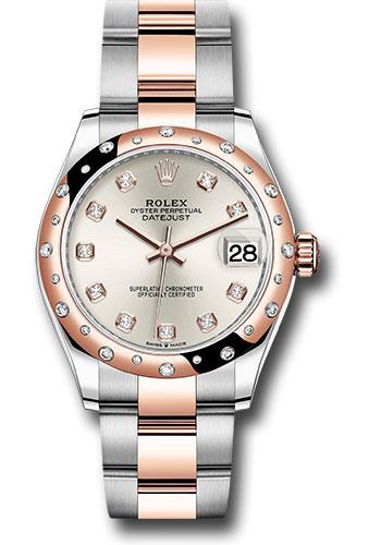 Rolex Datejust 278341RBR Steel and Everose Gold 31 24 Diamond Bezel - Rose Diamond Dial - Oyster Bracelet - sdo