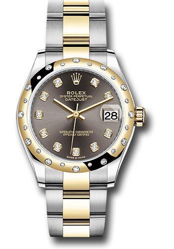 Rolex Datejust 278343 Steel and Yellow Gold 31 Domed Diamond Bezel - Dark Grey Diamond Dial - Oyster Bracelet - dkgdo Main image