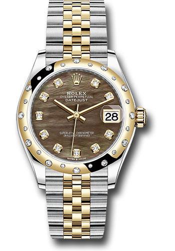 Rolex Datejust 278343 Steel and Yellow Gold 31 Domed Diamond Bezel - Dark Mother-of-Pearl Diamond Dial - Jubilee Bracelet - dkmdj Main image