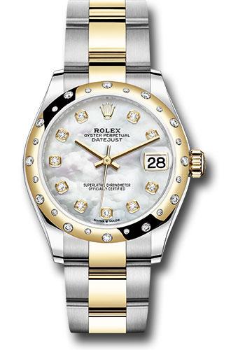 Rolex Datejust 278343 Steel and Yellow Gold 31 Domed Diamond Bezel - Mother-of-Pearl Diamond Dial - Oyster Bracelet - mdo Main image
