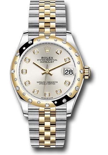 Rolex Datejust 278343 Steel and Yellow Gold 31 Domed Diamond Bezel - Silver Diamond Dial - Jubilee Bracelet - sdj Main image