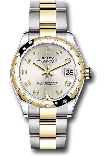 Rolex Datejust 278343 Steel and Yellow Gold 31 Domed Diamond Bezel - Silver Diamond Dial - Oyster Bracelet - sdo Main image