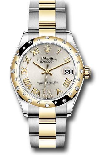 Rolex Datejust 278343 Steel and Yellow Gold 31 Domed Diamond Bezel - Silver Diamond Roman Six Dial - Oyster Bracelet - sdr6o Main image