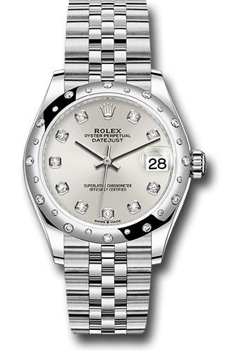 Rolex Datejust 278344RBR Steel and White Gold 31 Domed 24 Diamond Bezel - Silver Diamond Dial - Jubilee Bracelet - 2020 Release - sdj Main image