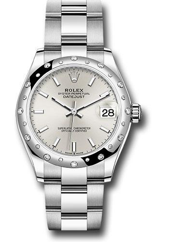 Rolex Datejust 278344RBR Steel and White Gold 31 Domed 24 Diamond Bezel - Silver Index Dial - Oyster Bracelet - 2020 Release - sio