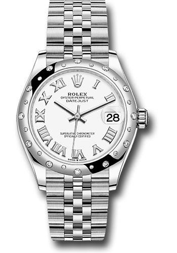 Rolex Datejust 278344RBR Steel and White Gold 31 Domed 24 Diamond Bezel - White Roman Dial - Jubilee Bracelet - 2020 Release - wrj