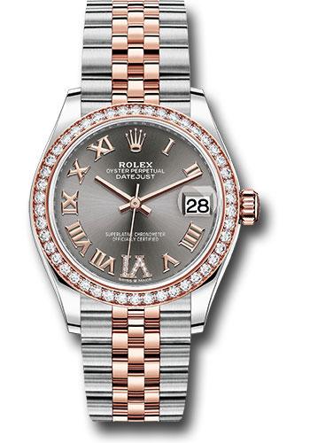 Rolex Datejust 278381RBR Steel and Everose Gold 31 46 Diamond Bezel - Dark Rhodium Diamond Roman VI Dial - Jubilee Bracelet - dkrhdr6j Main image