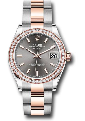 Rolex Datejust 278381RBR Steel and Everose Gold 31 46 Diamond Bezel - Dark Rhodium Index Dial - Oyster Bracelet - dkrhio Main image