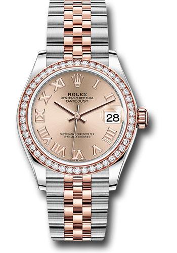 Rolex Datejust 278381RBR Steel and Everose Gold 31 46 Diamond Bezel - Rose Roman Dial - Jubilee Bracelet - rorj Main image