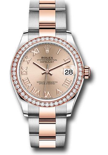 Rolex Datejust 278381RBR Steel and Everose Gold 31 46 Diamond Bezel - Rose Roman Dial - Oyster Bracelet - roro Main image