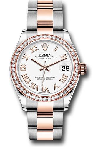 Rolex Datejust 278381RBR Steel and Everose Gold 31 46 Diamond Bezel - White Roman Dial - Oyster Bracelet - wro Main image