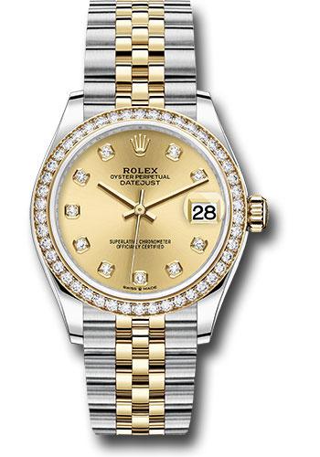 Rolex Datejust 278383RBR Steel and Yellow Gold 31 Diamond Bezel - Champagne Diamond Dial - Jubilee Bracelet - chdj