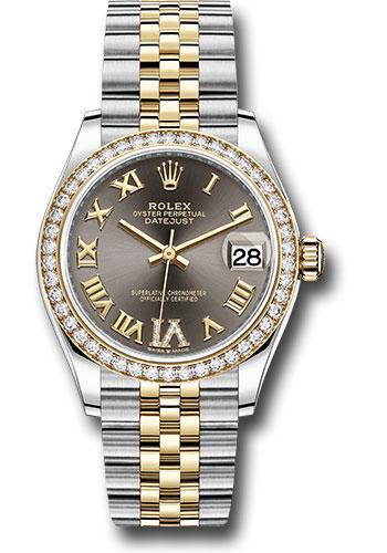 Rolex Datejust 278383RBR Steel and Yellow Gold 31 Diamond Bezel - Dark Grey Diamond Roman Six Dial - Jubilee Bracelet - dkgdr6j Main image