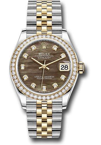 Rolex Datejust 278383RBR Steel and Yellow Gold 31 Diamond Bezel - Dark Mother-of-Pearl Diamond Dial - Jubilee Bracelet - dkmdj Main image