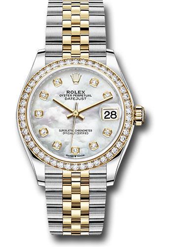 Rolex Datejust 278383RBR Steel and Yellow Gold 31 Diamond Bezel - Mother-of-Pearl Diamond Dial - Jubilee Bracelet - mdj