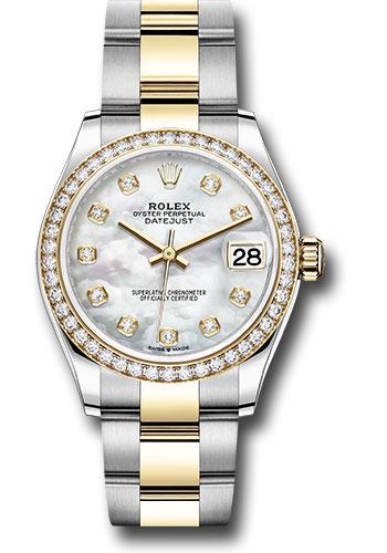 Rolex Datejust 278383RBR Steel and Yellow Gold 31 Diamond Bezel - Mother-of-Pearl Diamond Dial - Oyster Bracelet - mdo Main image