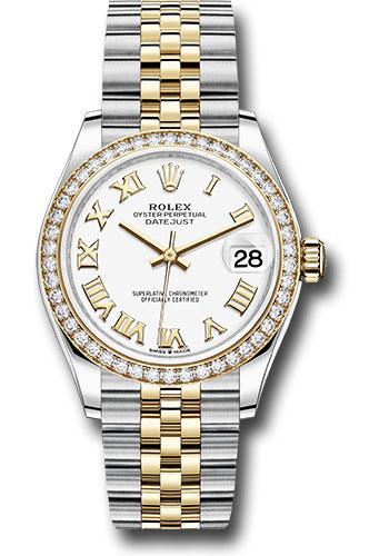Rolex Datejust 278383RBR Steel and Yellow Gold 31 Diamond Bezel - White Roman Dial - Jubilee Bracelet - wrj Main image
