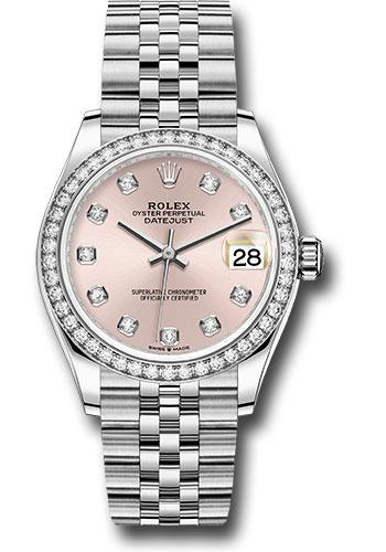 Rolex Datejust 278384RBR Steel and White Gold 31 Diamond Bezel - Pink Diamond Dial - Jubilee Bracelet - pdj Main image