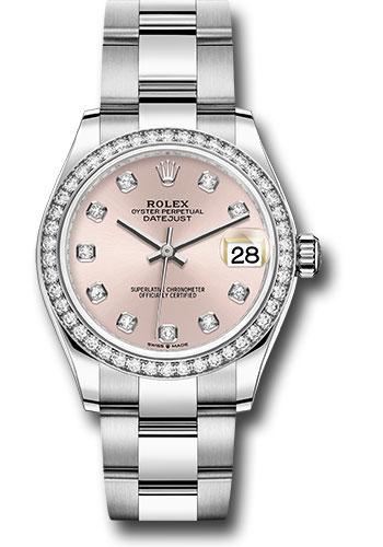 Rolex Datejust 278384RBR Steel and White Gold 31 Diamond Bezel - Pink Diamond Dial - Oyster Bracelet - pdo Main image