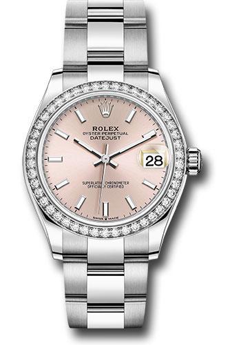 Rolex Datejust 278384RBR Steel and White Gold 31 Diamond Bezel - Pink Index Dial - Oyster Bracelet - pio Main image