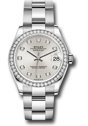 Rolex Datejust 278384RBR Steel and White Gold 31 Diamond Bezel - Silver Diamond Dial - Oyster Bracelet - sdo Main image