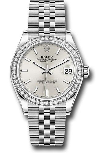 Rolex Datejust 278384RBR Steel and White Gold 31 Diamond Bezel - Silver Index Dial - Jubilee Bracelet - sij