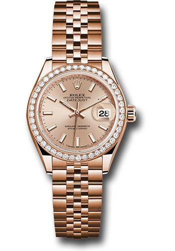 Rolex Lady-Datejust 279135RBR Everose Gold 28 44 Diamond Bezel - Pink Sundust Index Dial - Jubilee Bracelet - pij Main image