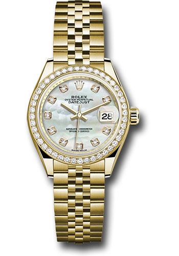 Rolex Lady-Datejust 279138RBR Yellow Gold 28 44 Diamond Bezel - Mother-of-Pearl Diamond Dial - Jubilee Bracelet - mdj Main image