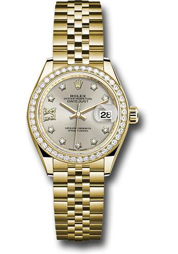 Rolex Lady-Datejust 279138RBR Yellow Gold 28 44 Diamond Bezel - Silver Diamond Star Dial - Jubilee Bracelet - s9dix8dj Main image