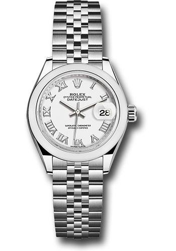 Rolex Lady-Datejust 279160 Steel 28 Domed Bezel - White Roman Dial - Jubilee Bracelet - wrj