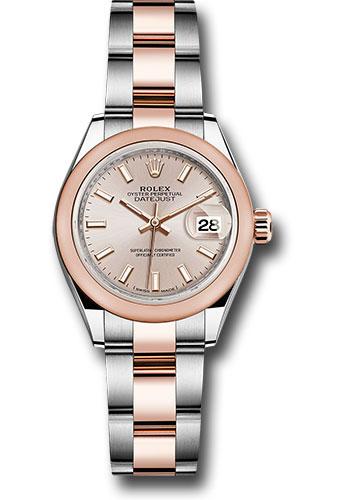 Rolex Lady-Datejust 279161 Steel and Everose Gold Rolesor 28 Domed Bezel - Sundust Index Dial - Oyster Bracelet - suio Main image