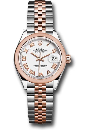 Rolex Lady-Datejust 279161 Steel and Everose Gold Rolesor 28 Domed Bezel - White Roman Dial - Jubilee Bracelet - wrj Main image