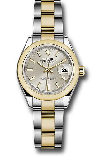Rolex Lady-Datejust 279163 Steel and Yellow Gold Rolesor 28 Domed Bezel - Silver Index Dial - Oyster Bracelet - sio Main image