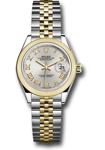 Rolex Lady-Datejust 279163 Steel and Yellow Gold Rolesor 28 Domed Bezel - Silver Roman Dial - Jubilee Bracelet - srj Main image