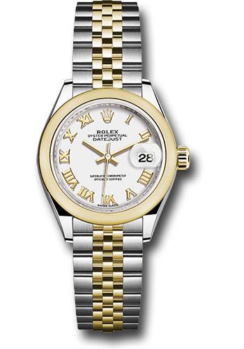 Rolex Lady-Datejust 279163 Steel and Yellow Gold Rolesor 28 Domed Bezel - White Roman Dial - Jubilee Bracelet - wrj