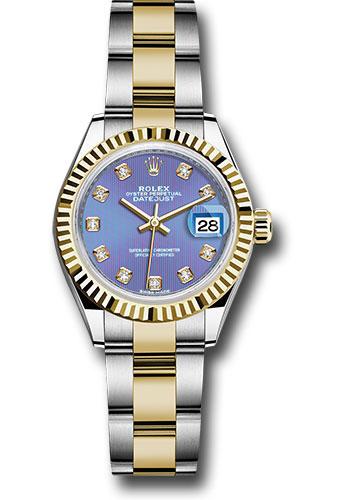 Rolex Lady-Datejust 279173 Steel and Yellow Gold Rolesor 28 Fluted Bezel - Lavender Diamond Dial - Oyster Bracelet - ldo Main image